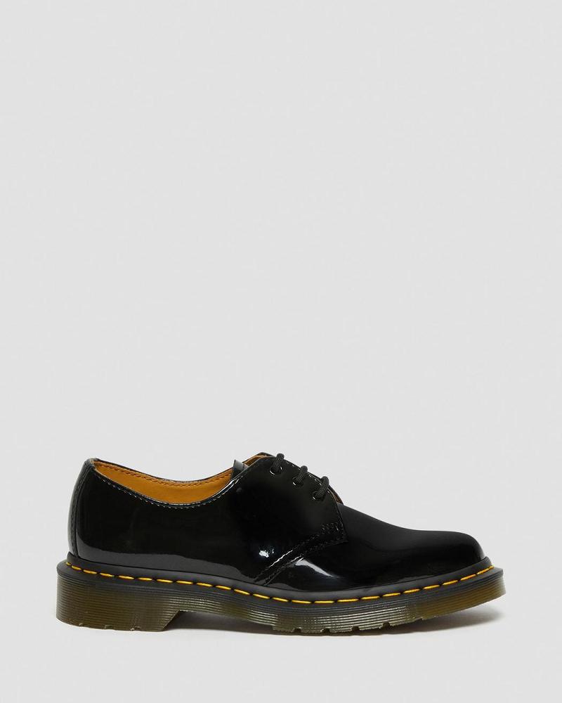 Women's Dr Martens 1461 Patent Leather Oxfords Shoes Black | AU 363FDN